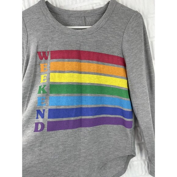 New CHASER Rainbow 'Weekend' Sweatshirt Small - Picture 3 of 7